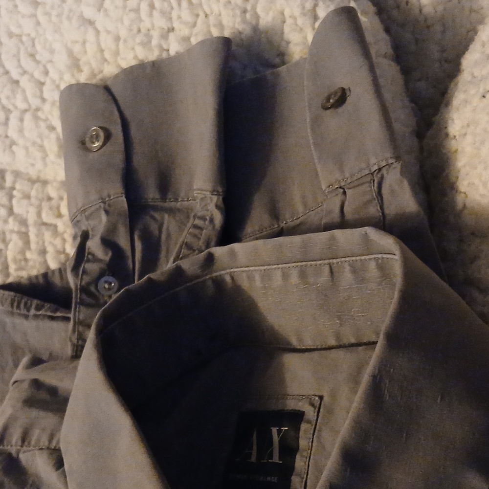 Men's ARMANI X Gray Shirt SLIM L - Picture 4 of 4